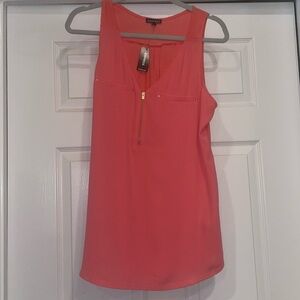 NWT Express Tank w/ Gold Zipper Detail
